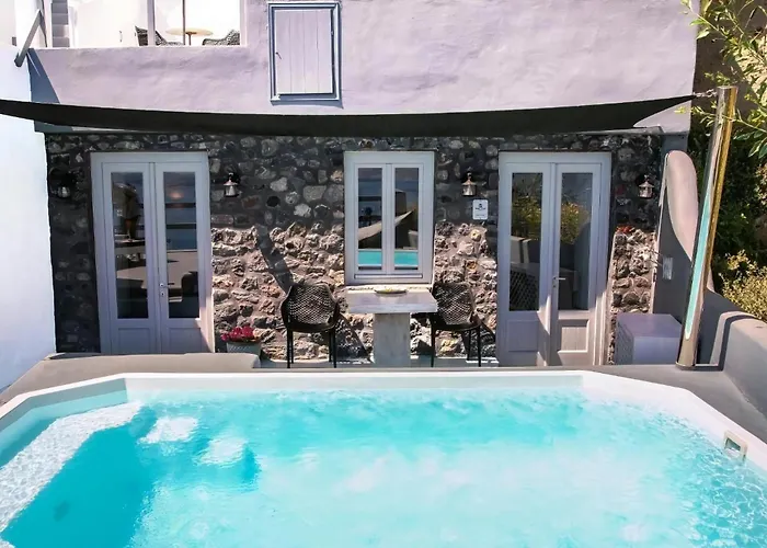 Luxury Santorini Hidden Gem Private Pool Sea & Caldera View Villa